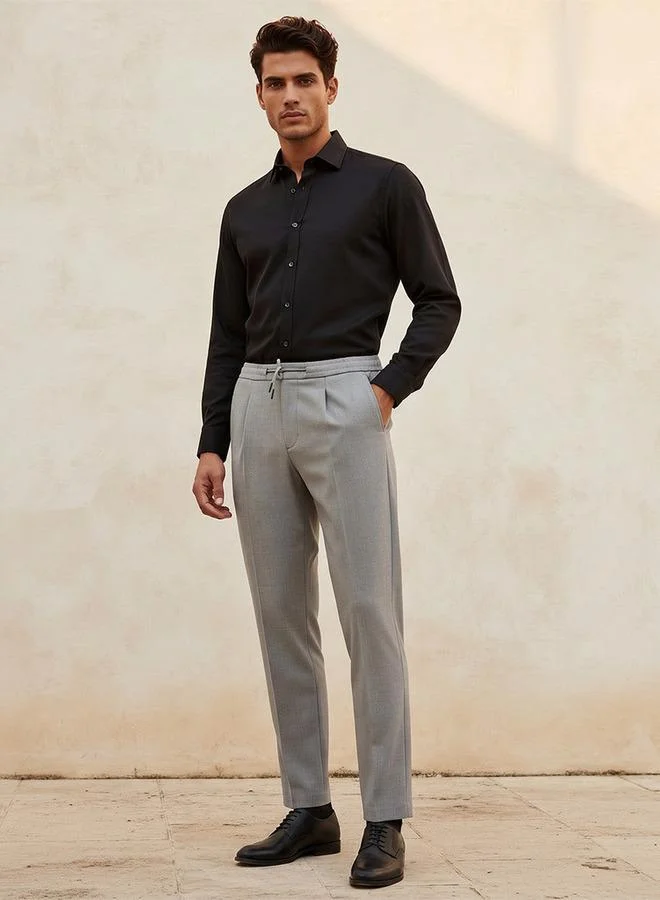 Splash FAV GREY Men Regular Fit Formal Trousers for Men | Best Price UAE