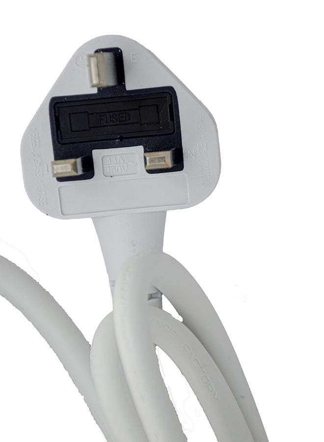 Unipower 2 in 1 Power Strips EX-1761 Extension Cord with 2 way Outlets, Universal Plug Adapter with Safety Shutters, Charging Socket with 1.2 meter Heat resistant  Extension Cord (White) ESMA approved - Image 2