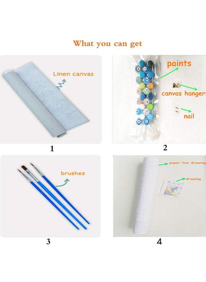 NIBEMINENT DIY Oil Painting On Canvas Craft Hand Painted Paint By Number Kit Multicolor 16x20inch - Image 3