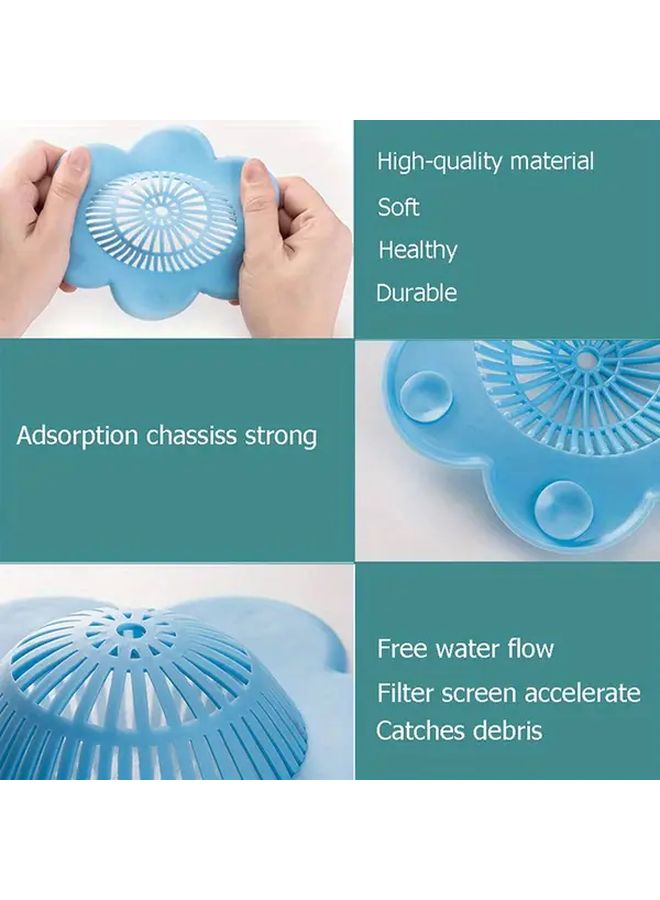 Pink Hair Catcher With Suction Cup Shower Drain Protector For Bathroom Bathtub Kitchen Durable Plastic Easy To Clean Prevents Clogs Fits Most Drains Bathroom Drain Cover Kitchen Sink Strainer - Image 4