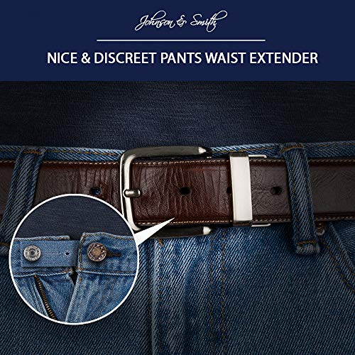 Johnson Smith Waistband Extenders by Johnson & Smith | Button Extender for Pants | Denim Material | Pack of 5 Shades | Premium Metal Buttons | 2 Button Holes | Button Extender for Jeans - Image 3