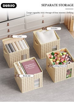 DUNISO Foldable Clothes Storage Box,  Closet Storage Bins with Handles, Closet Shelf Organizer and Storage,Large Capacity Reinforced  - Image 3
