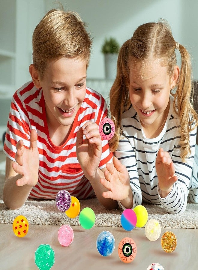 Promote Trader 10 pcs Crazy Bouncy Jumping Balls Set 32 mm Birthday Return Gift Indoor Outdoor Games for Kids-Different Designs with Free Cartoon Stickers - Image 5