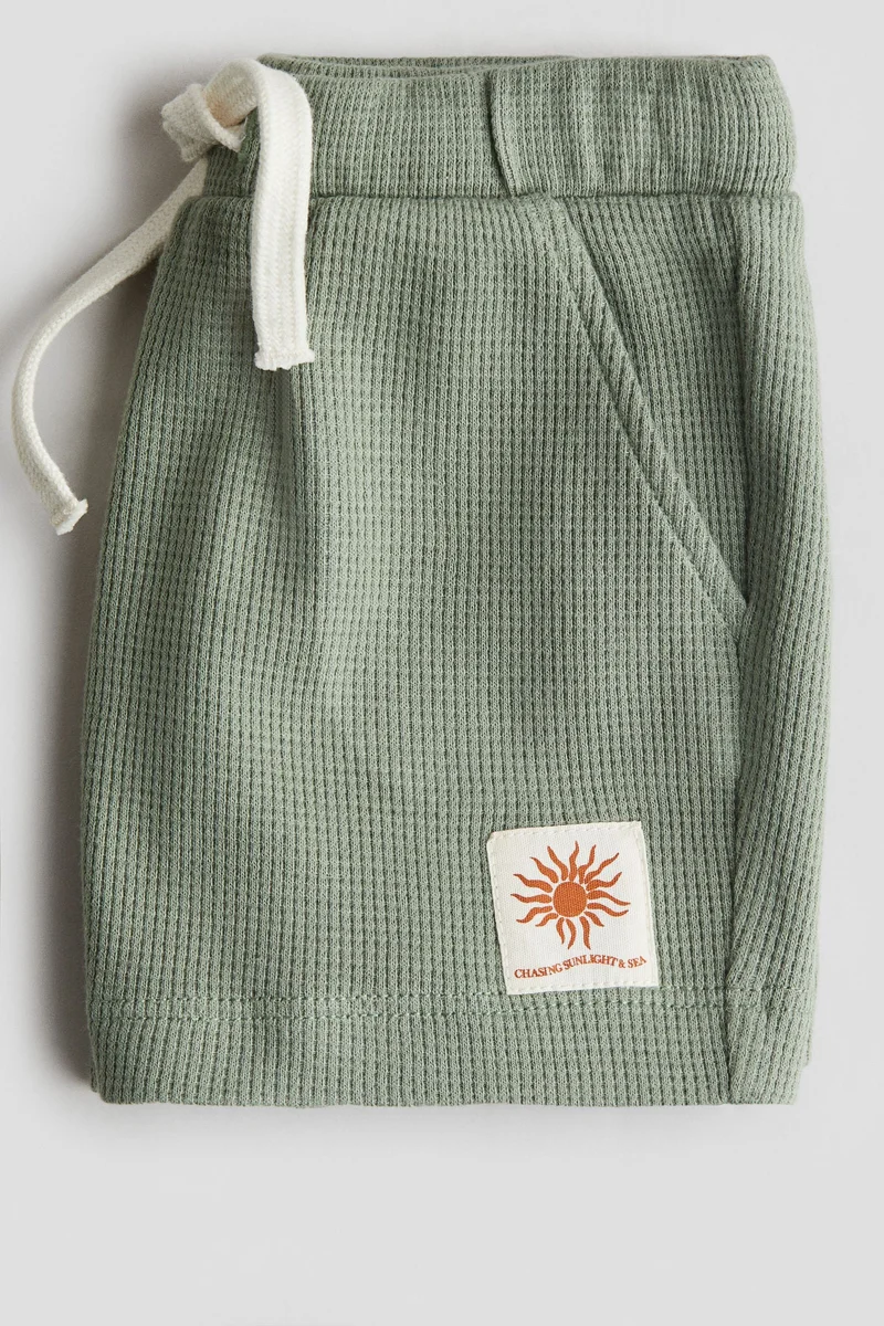 H&M Waffled cotton shorts