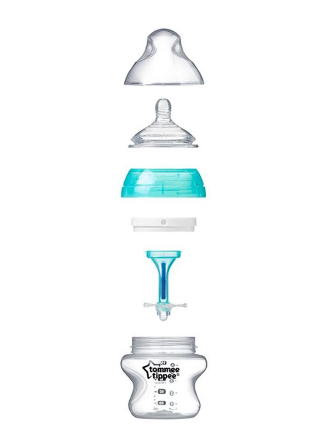 tommee tippee Advanced Anti-Colic Feeding Bottle, 150ml - Clear/Green, TT42257485 - Image 2