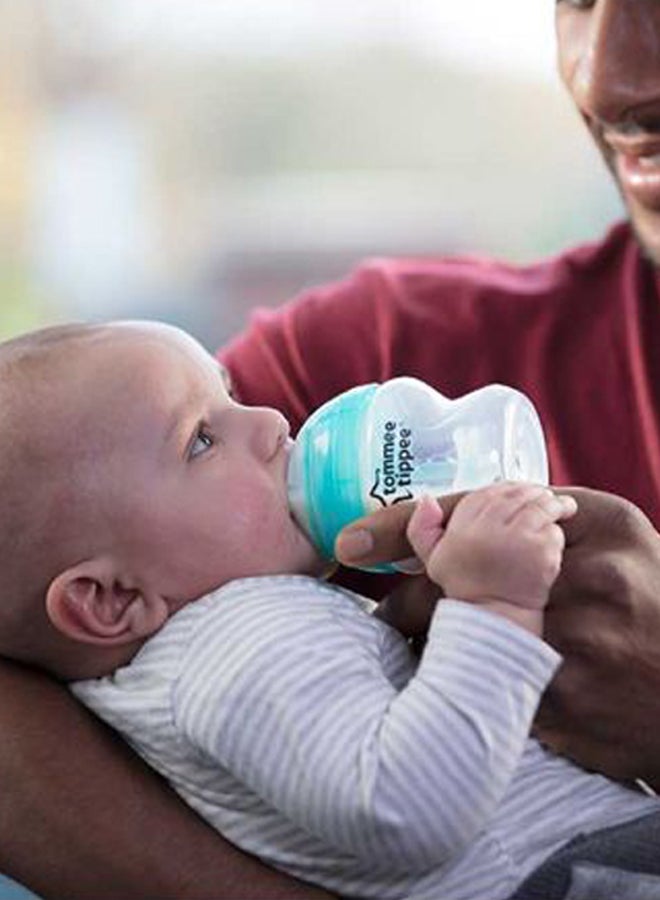 tommee tippee Advanced Anti-Colic Feeding Bottle, 150ml - Clear/Green, TT42257485 - Image 4