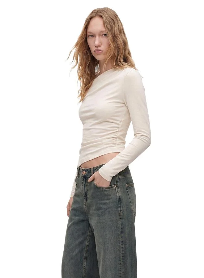 كوتون Boat Neck Blouse
