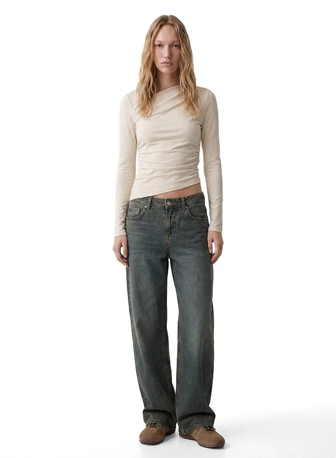 كوتون Boat Neck Blouse