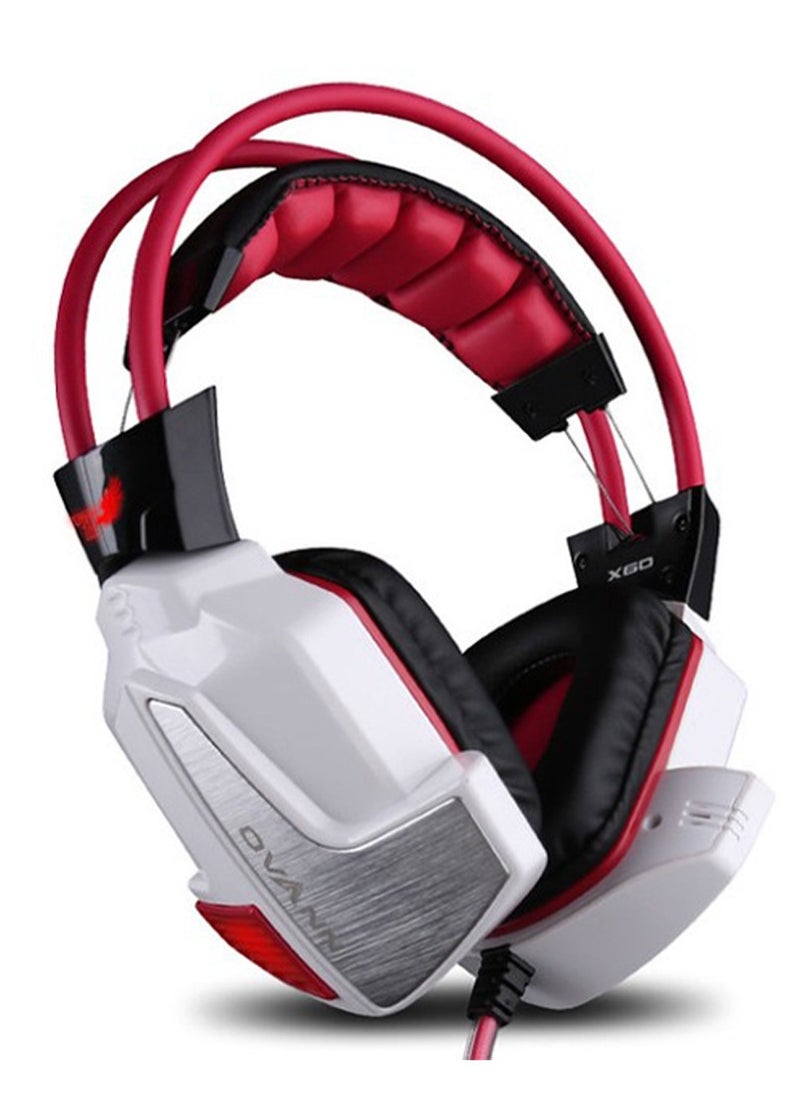 Generic - Wired Gaming Headset X60 , 4D virtual speaker system , 7.1mm surround sound , Noise reduction microphone, Comfortable soft and breathable without ear pressure , 3.5mm USB LED - Image 1
