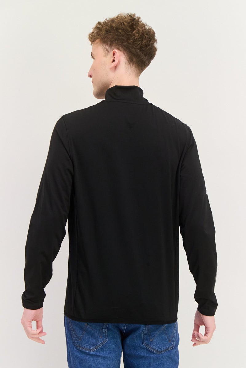 Lyle & Scott Men Mock Neck Long Sleeves Plain Sweatshirt, Black - Image 3