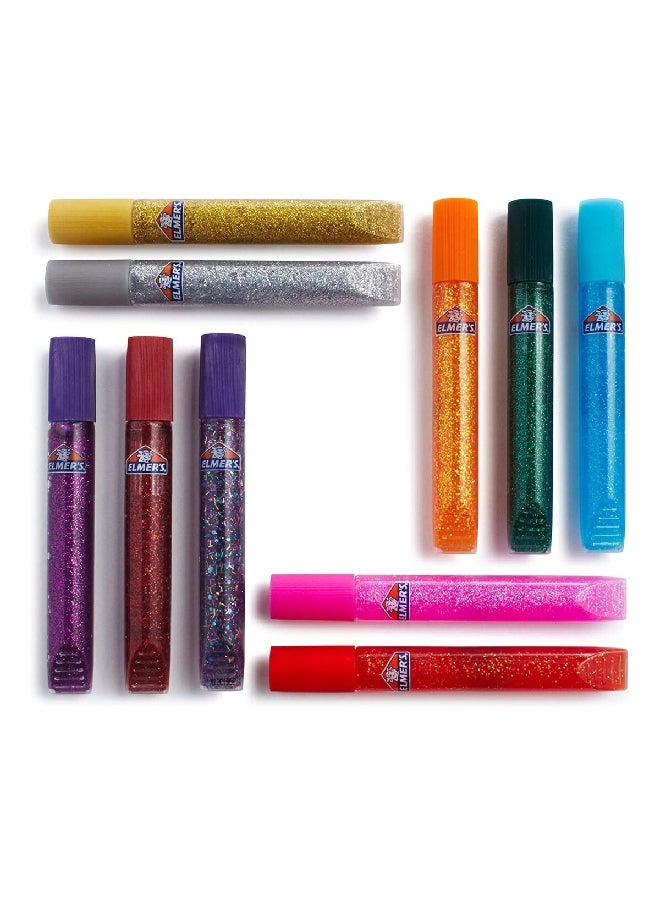 إلمرز عبوة تحتوي على 10 قطع من لاصق الجليتر الكلاسيكي ثلاثي الأبعاد القابل للغسل ومتوفر بألوان متعددة، وبحجم إجمالي يبلغ 105.8 مل E199 - Image 3