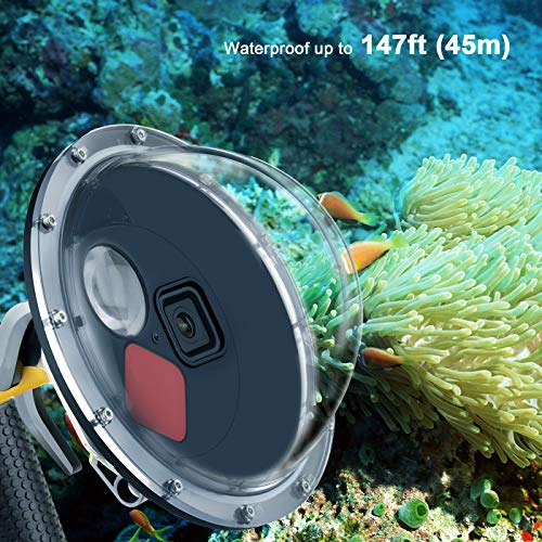GEPULY Dome Port for GoPro Hero 8 Black, Dome Port Lens with Waterproof Housing Case, Trigger, Floating Hand Grip, Built-in Switchable Red Filter and 10x Macro Filter - Image 3