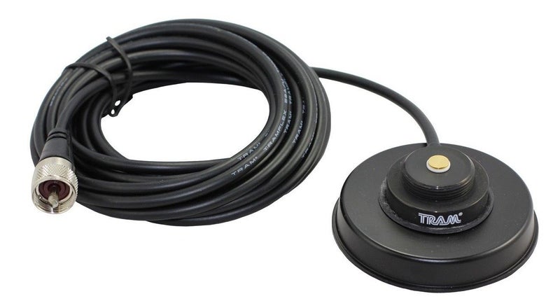 New Tram 1235 Black UHF PL259 3 14 Magnet Mount NMO Mag Mount 17 foot Antenna Cable Roof or Trunk for Mobile Radios PL259 Connector for Icom Kenwood Mobiles 1239 F621 F221 F6011 F6021 F6121D