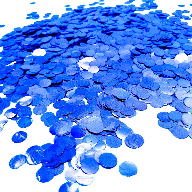 AWESON PARTY Blue Foil Metallic Round Table Confetti Decor Circle Dots Mylar Table Scatter Confetti Wedding Bachelorette Under the Sea Baby Shower Birthday Party Confetti Decorations, 60g - Image 4