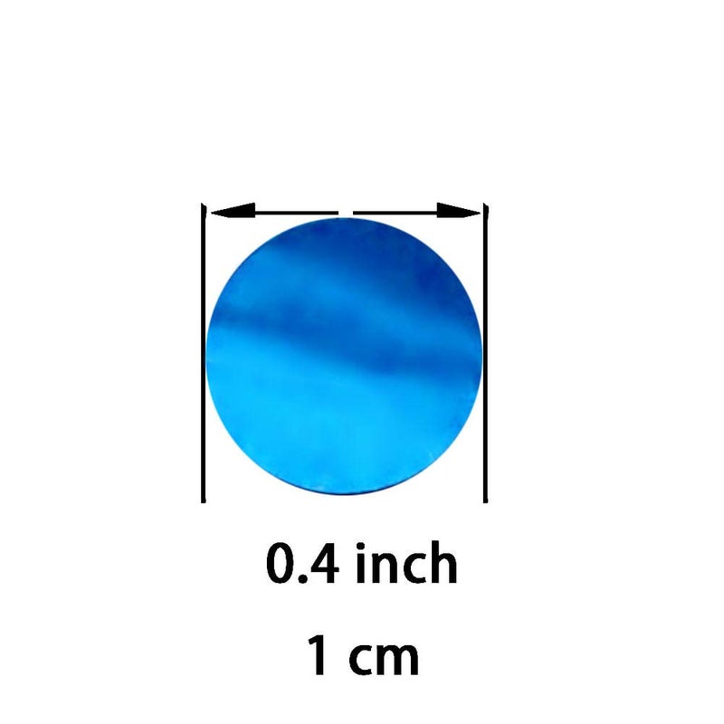 AWESON PARTY Blue Foil Metallic Round Table Confetti Decor Circle Dots Mylar Table Scatter Confetti Wedding Bachelorette Under the Sea Baby Shower Birthday Party Confetti Decorations, 60g - Image 2