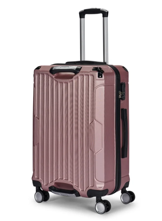 LIMRA Travel Bags 20-Inch Lightweight ABS Carry-On Luggage – 360° Spinner Wheels – Hard Shell Suitcase with Telescopic Handle Rosegold
