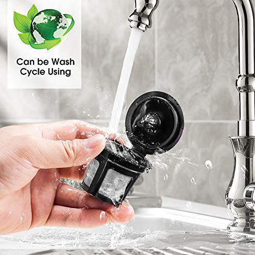 InwodiTeki Reusable K Cups, Universal Fit Reusable Coffee Filters with Food Grade Stainless Steel Mesh Eco-Friendly Coffee Pods, for 1.0 and 2.0 Brewers (4) - Image 4