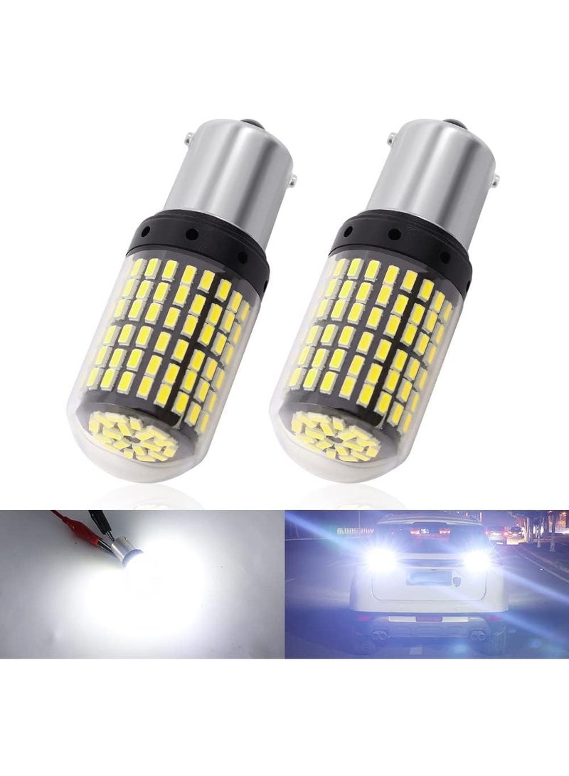 pair of LED Bulb 6000K 1156 White Super Bright for Turn Signal Reverse Brake Stop Light Size : Size: Single heel, one bowl - Image 1