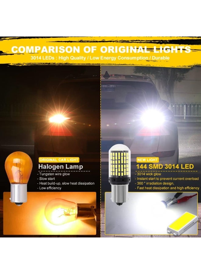 pair of LED Bulb 6000K 1156 White Super Bright for Turn Signal Reverse Brake Stop Light Size : Size: Single heel, one bowl - Image 4