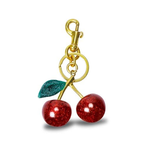 FASTFAIRY Keychain Cherry Bag Charms Purse Key Chains Women Cute Car keyrings leather handbags Valentines Day Gifts - Image 1