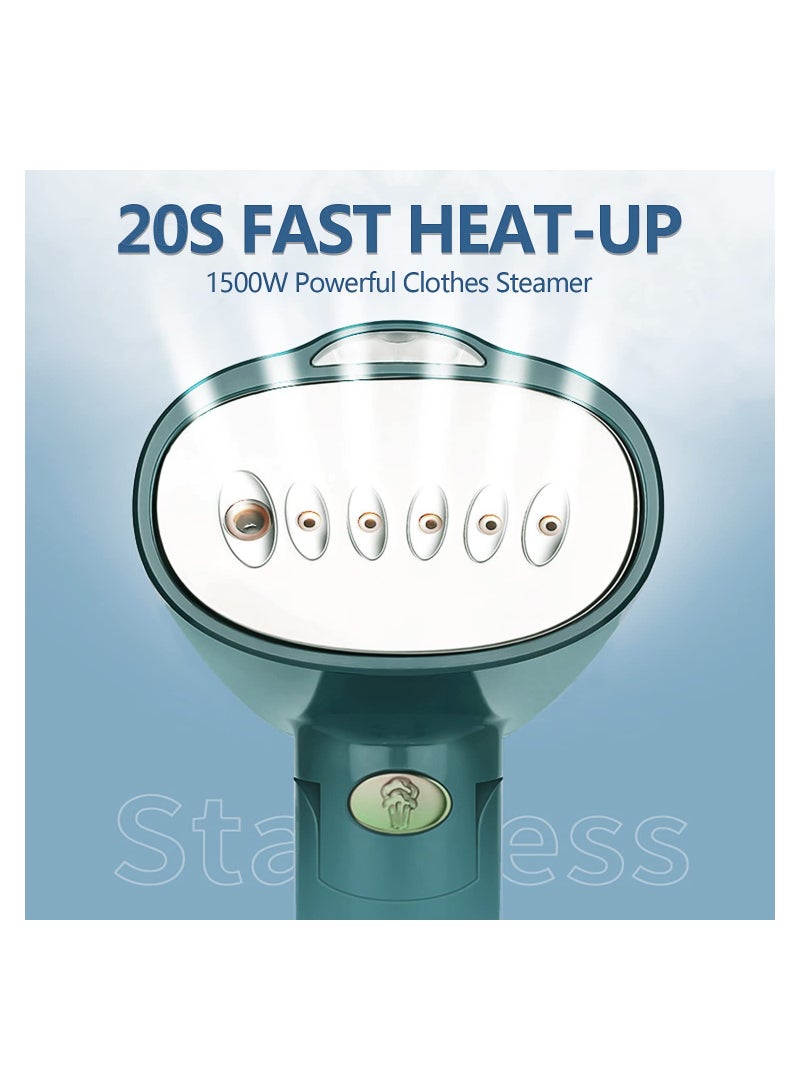 Excefore مكواة بخار محمولة قابلة للطي بقوة 1500 وات، لإزالة تجاعيد الأقمشة من الملابس والستائر وأغطية الأريكة - Image 2