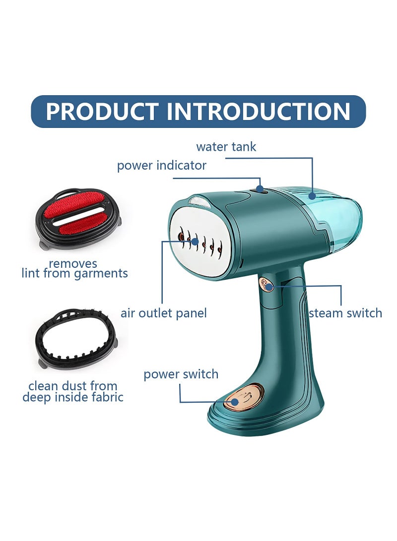 Excefore مكواة بخار محمولة قابلة للطي بقوة 1500 وات، لإزالة تجاعيد الأقمشة من الملابس والستائر وأغطية الأريكة - Image 4