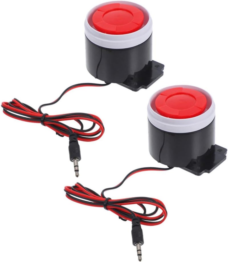 POPETPOP 2pcs Mini Security Alarm Siren Loud Sound Anti Theft Alarm Compact Design for Easy Installation - Image 1