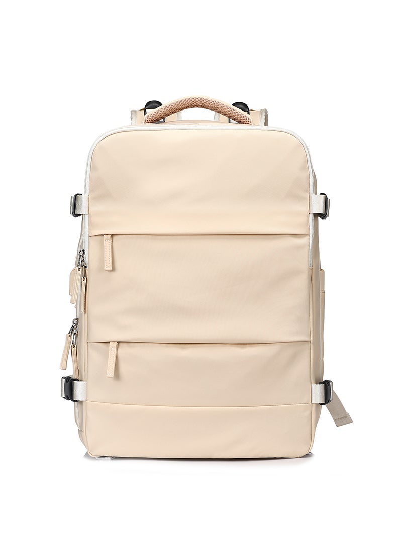 شاربدو حقيبة ظهر للسفر مقاومة للماء مع منفذ شحن USB، سعة كبيرة 45 لترًا من قماش أكسفورد، قابلة للفصل بين الرطوبة والجفاف للرجال والنساء - حجرة كمبيوتر محمول، حقيبة أحذية، حقيبة عربة - Image 4