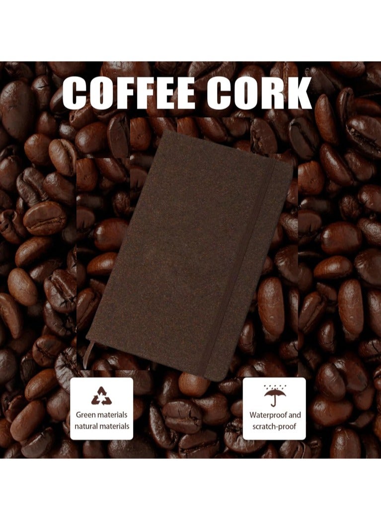 Generic [2-Pack]Coffee grounds cork notebook,Journal，90 Sheets/ 180 Pages 100GSM Thick Cream Paper,Writing,Travel,Business,Work & School,Journals for Writing Hardcover Journal Supplies for Work Note Taking  - Image 4