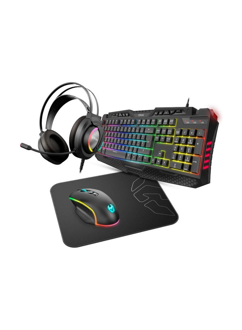 KROM KRITIC RGB Rainbow Gaming Kit - Image 1