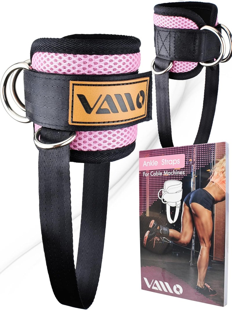 VAIIO Ankle Straps for Cable Machines,Adjustable Comfort fit Neoprene, Reinforce Double D-Ring - Premium Ankle Cuffs to Improve Abdominal Muscles, Lift The Butts, Tone The Legs for Men & Women - Image 1