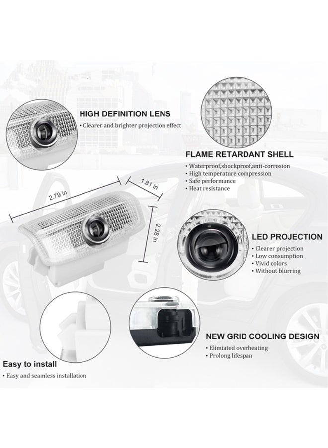 فيريكس مصباح LED لعرض شعار السيارة على الباب - مصباح ترحيب بشعار السيارة، سهل التركيب والتشغيل، قطعتان، مناسب لسيارات إنفينيتي Q50 Q70 G35 G37 Q60 EX35 G25 M37 M56 EX37 QX50 FX35 FX50 QX70 QX56 QX80 - Image 2