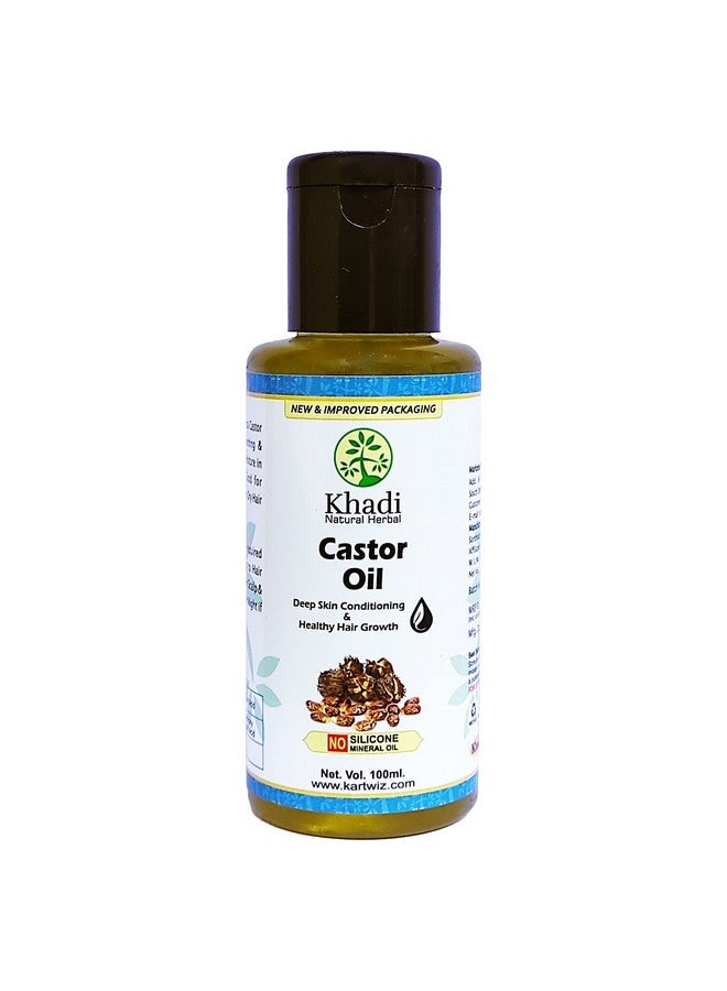 Khadi Natural Herbal Castor Oil For Hair Growth 100Ml Yellow - Image 1