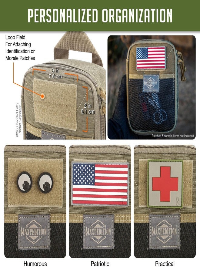 ماكسبيديشن حقيبة MAXPEDITION المبطنة لتنظيم الجيب الدهني (5 × 2 × 7 بوصة) EDC، حقيبة أدوات تكتيكية للتنظيم، ملحقات MOLLE للحمل اليومي (كاكي) 0260K - Image 5