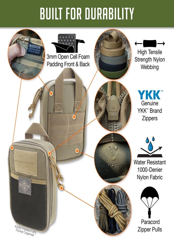 ماكسبيديشن حقيبة MAXPEDITION المبطنة لتنظيم الجيب الدهني (5 × 2 × 7 بوصة) EDC، حقيبة أدوات تكتيكية للتنظيم، ملحقات MOLLE للحمل اليومي (كاكي) 0260K - Image 3