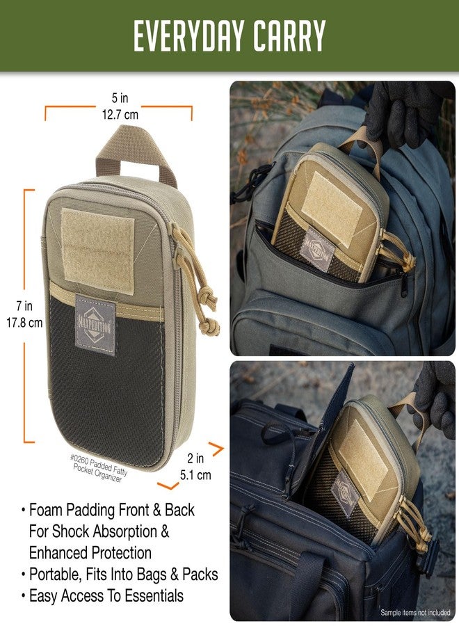 ماكسبيديشن حقيبة MAXPEDITION المبطنة لتنظيم الجيب الدهني (5 × 2 × 7 بوصة) EDC، حقيبة أدوات تكتيكية للتنظيم، ملحقات MOLLE للحمل اليومي (كاكي) 0260K - Image 2