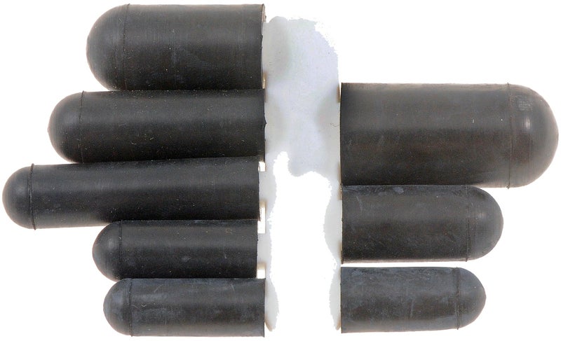 Dorman 47396 Rubber Black Vacuum Cap Assortment 8 Piece Universal Fit