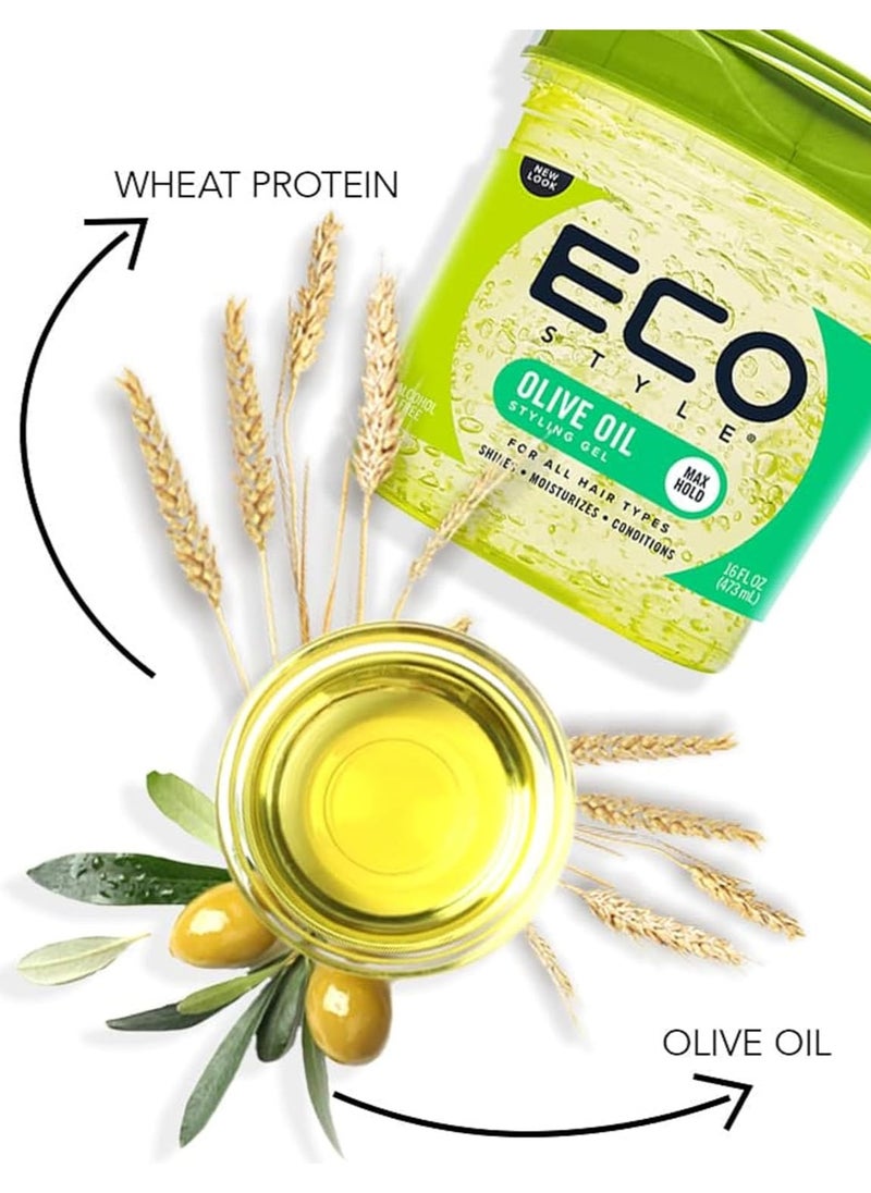 ECO STYLER Eco Style Olive Oil Styling Gel Green 236ml  - Image 2