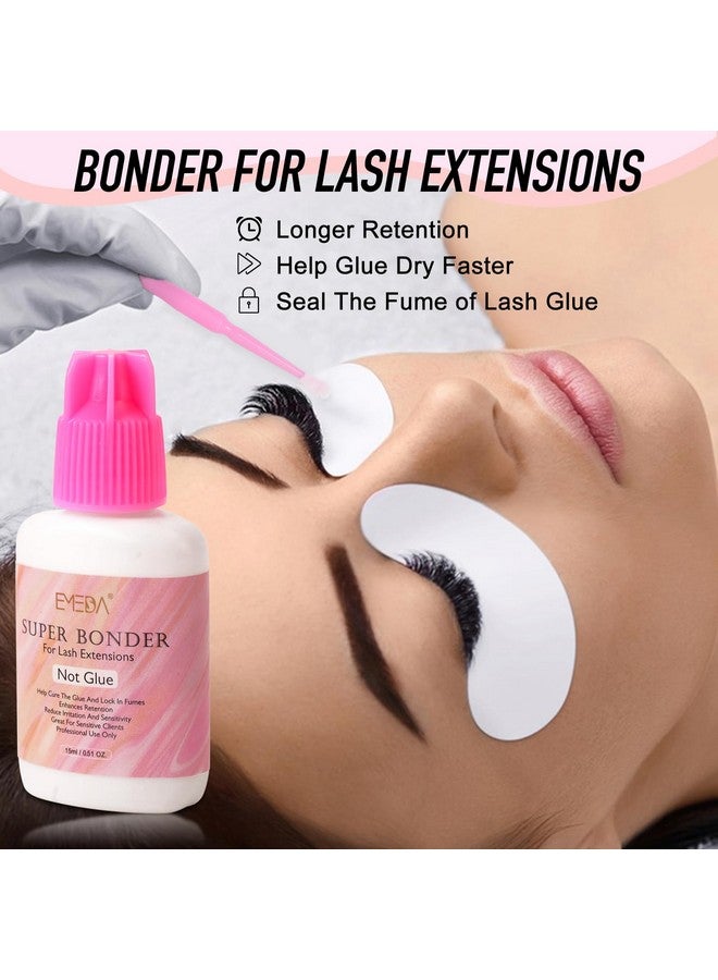 EMEDA Lash Bonder for Eyelash Extensions, Not Glue, Glue Accelerator for lash Extensions, Sealer Adhesive, Speed up Glue Drying Time,Add Glue Elasticity,Lock in Glue Fume(15ml Super Bonder Sealant) - Image 2