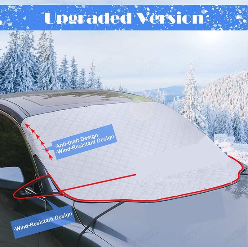 MIZZEO Foldable Car Windshield Sun Shade - Blocks UV Rays Sun Visor Protector (142x92) cm Compatible with Maruti Suzuki Baleno (Type-III) 2022 Onwards - Image 3