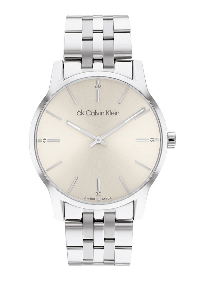 CALVIN KLEIN - Unisex Analog Round Shape Stainless Steel Wrist Watch - 25000009 40 mm - Image 1