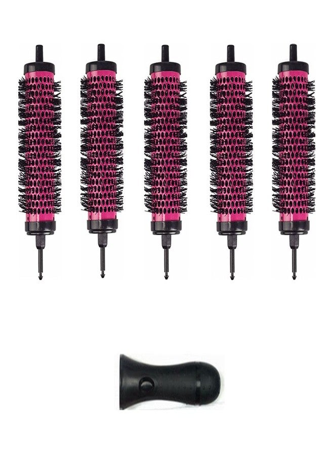 LIGICKY Blowout Brush Set with 2.0’’ Detachable Barrels Round Brushes Hair Styling Tool, 1 Handle 5 Barrels, Medium - Image 1