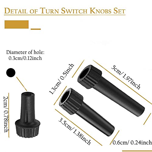 Maartla 6PCS 3 Assorted Size E26 Lamp Turn Knob On/Off Replacement, Light Lamp Turn Switch Knobs Socket Knob (6PCS-20MM+35MM+50MM) - Image 2