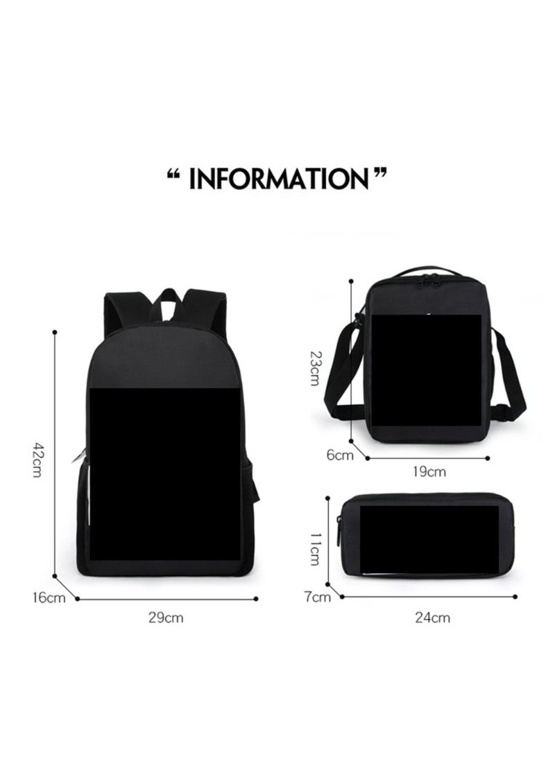 جودزيلا حقيبة ظهر مطبوعة ذات سعة كبيرة لتقليل الحمل الترفيهي للأطفال لطلاب المدارس الابتدائية، مجموعة من 3 قطع - Image 2