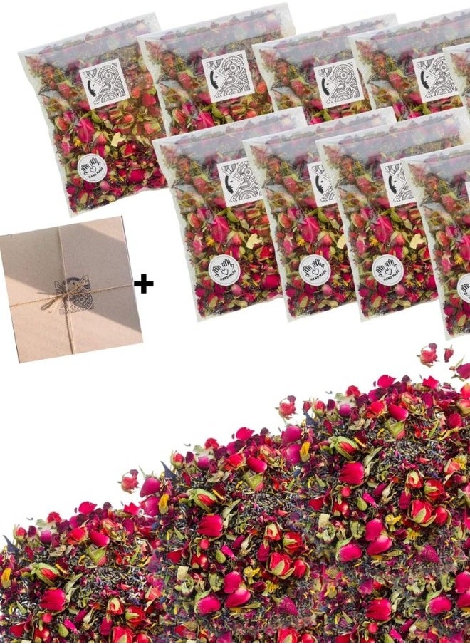 Awafi Mill Biodegradable Petal Confetti for Wedding Party(10 People Confetti (10 sachets  and 10 Cone Papers))  - Image 1