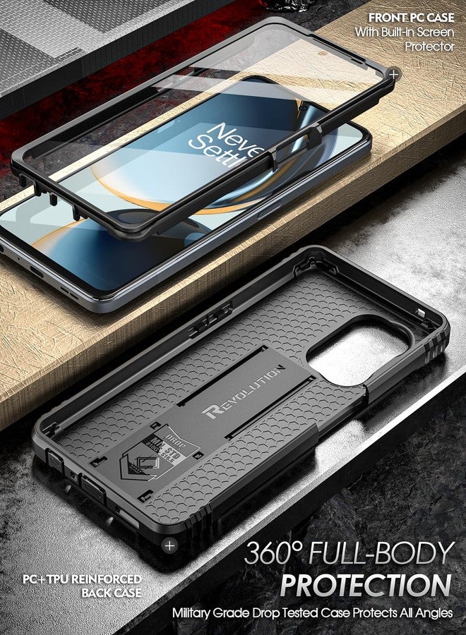Poetic Revolution Case for OnePlus Nord N30 5G, [20FT Mil-Grade Drop Tested], Full-Body Rugged Dual-Layer Shockproof Protective Cover with Kickstand and Built-in-Screen Protector, Black - Image 3