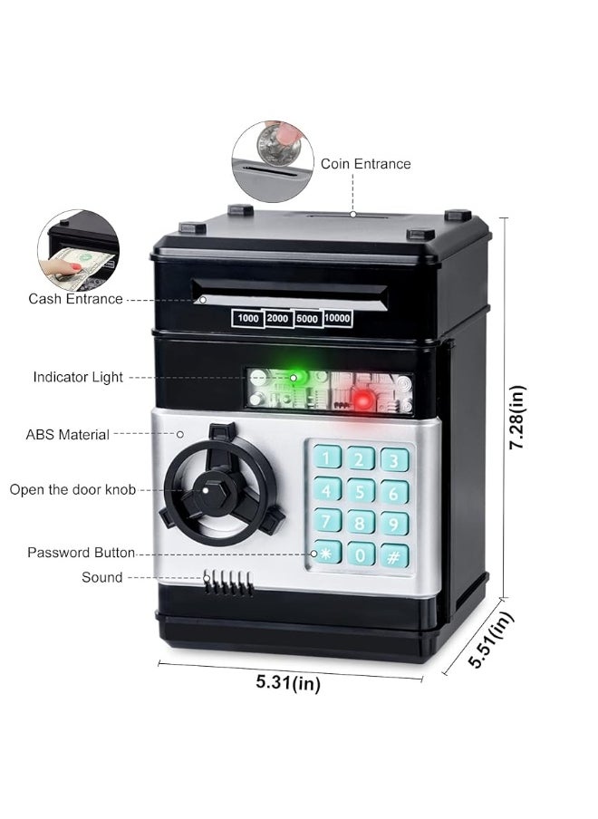 Refasy - Refasy Piggy Bank Cash Coin Can ATM Bank Electronic Coin Money Bank for Kids-Hot Gift - Image 1