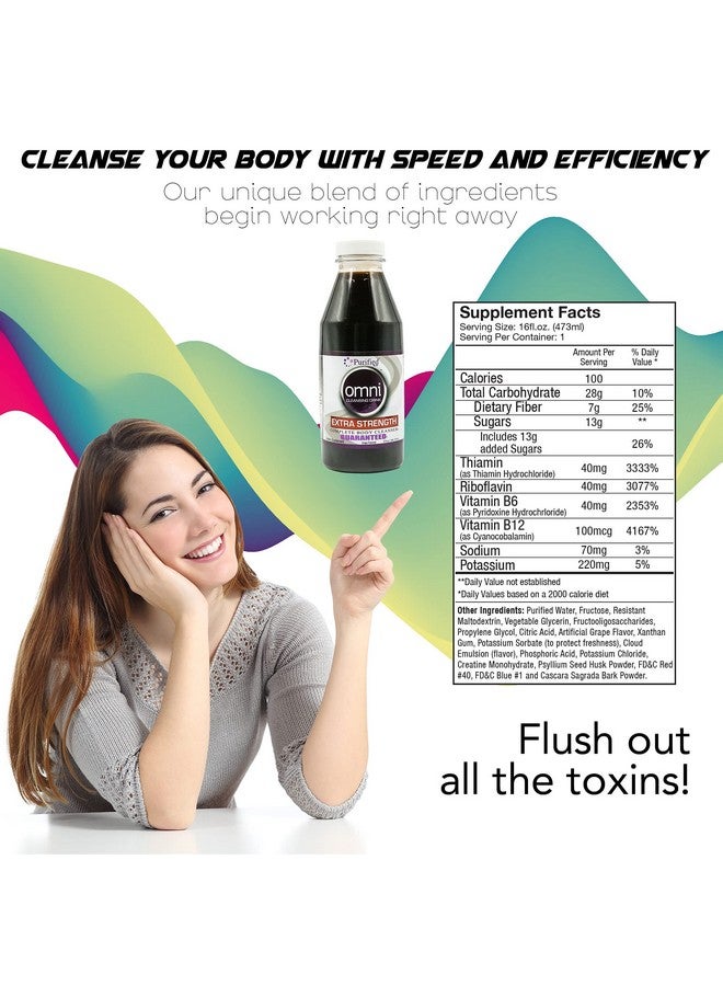 wellgenix Omni Detox Cleanse Drink - Full Body Detox Juice - Grape Flavor - 100% Naturally Formulated Whole Body Detox System - Quick Body Cleanse Enriched with Vitamins & Minerals, 16 oz - Two Pack - Image 2