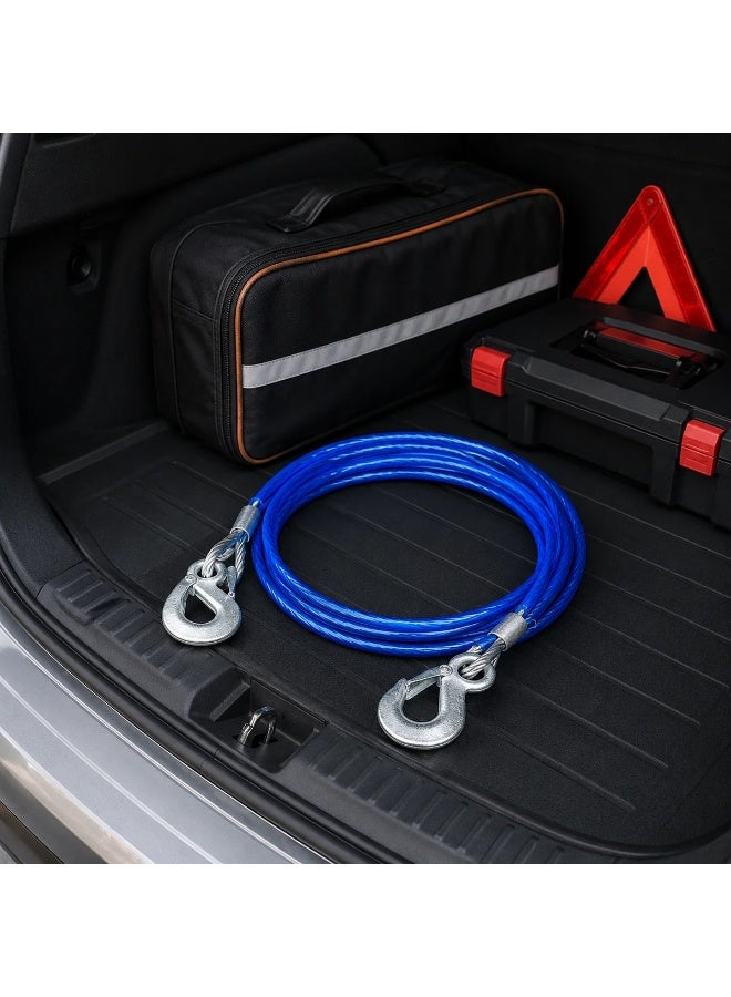Heavy-Duty Steel Wire Car Towing Rope – 4M, 10mm, 5-Ton Capacity - Image 2
