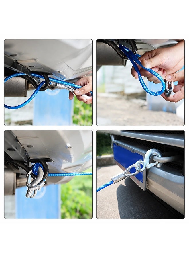Heavy-Duty Steel Wire Car Towing Rope – 4M, 10mm, 5-Ton Capacity - Image 3
